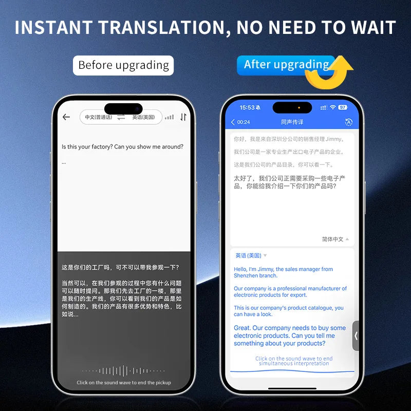 140+ Language Device Ai Two Way Real Time Voice Instant Translator Magnetic Stand Design For Travel
