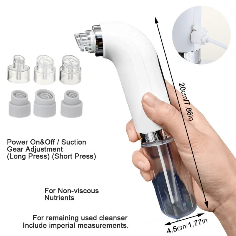 Electric Blackhead Removal Pore Vacuuming Facial Cleanser Acne Removal Blackhead Usb Rechargeable Water Circulation Cleaning Too