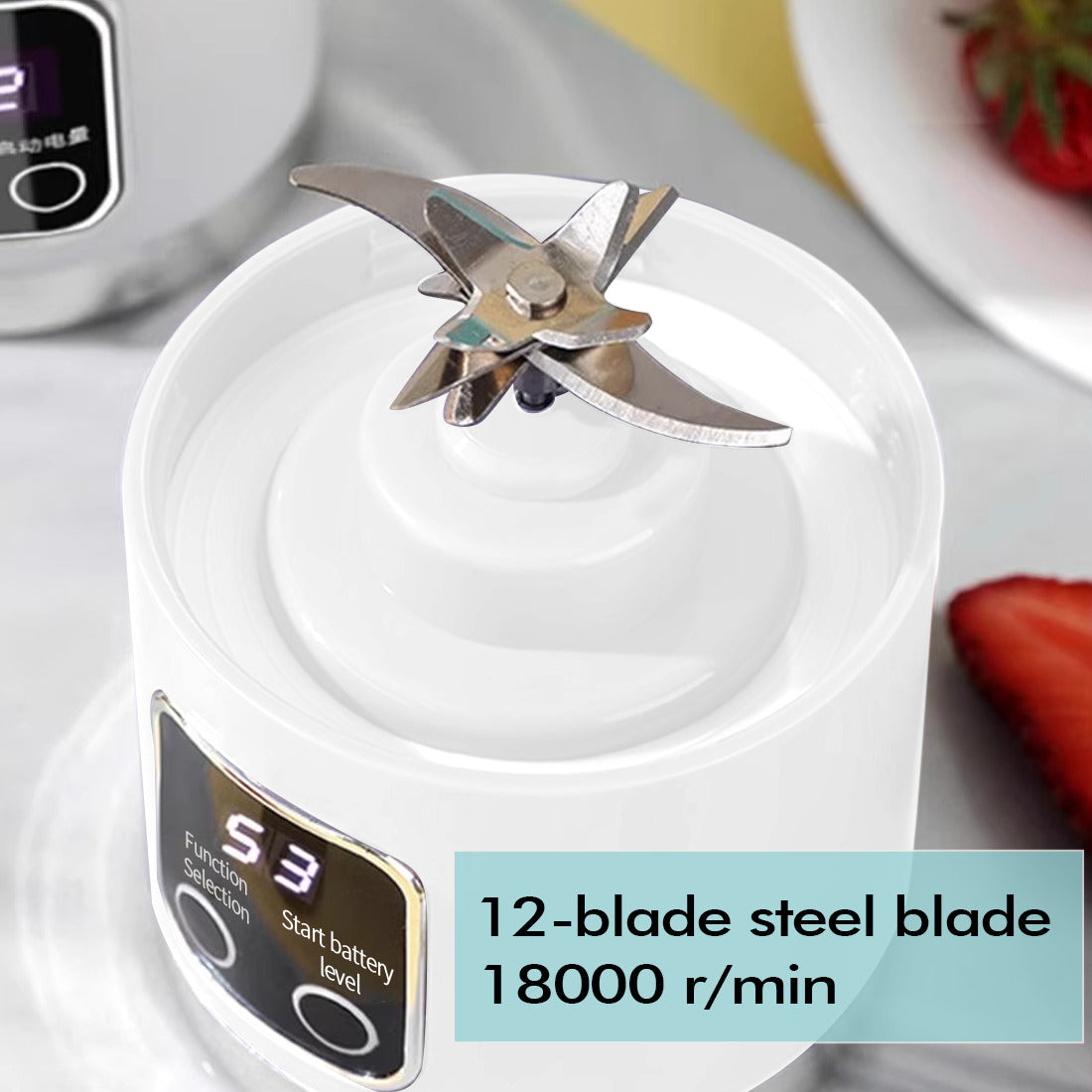 Portable USB Rechargeable Blender Cup 450ml – Mini Electric Juicer & Smoothie Maker
