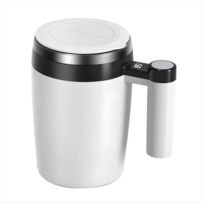 (LBER) Automatic Magnetic Stirring Coffee Mug, Self-Stirring Coffee Mug with Temperature Battery LCD, Rechargeable Coffee Mug B