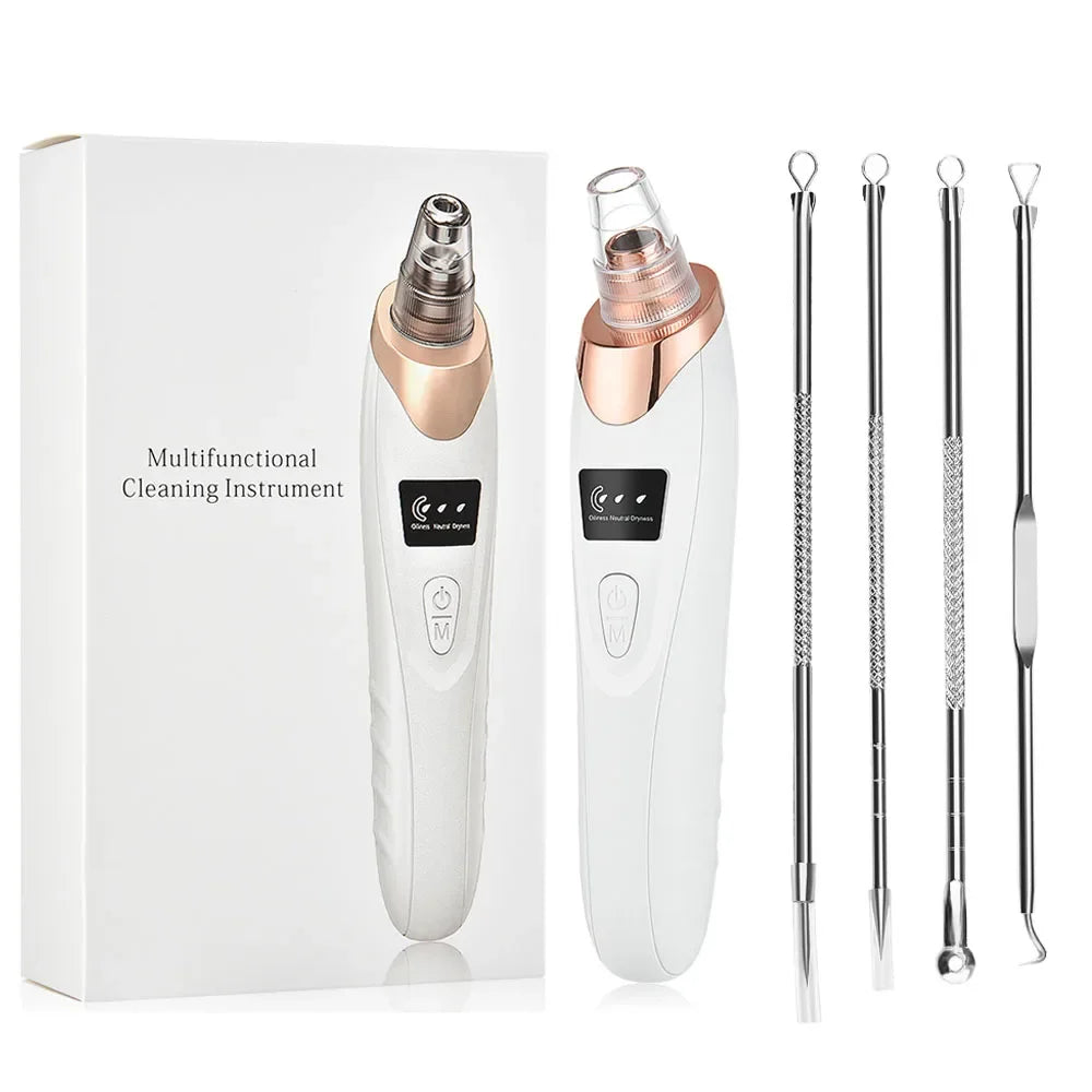 Electric Facial Skin Care Pore Removal Cleanser Vacuum Acne Removal For Deep Facial Pores 5 Suction Power Blackhead Remover Pore