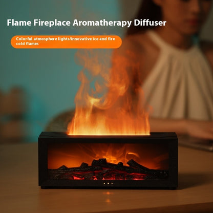 FlameGlow™ Diffuseur Flamme 3D Humidificateur Aromathérapie LED 7 Couleurs 150ml