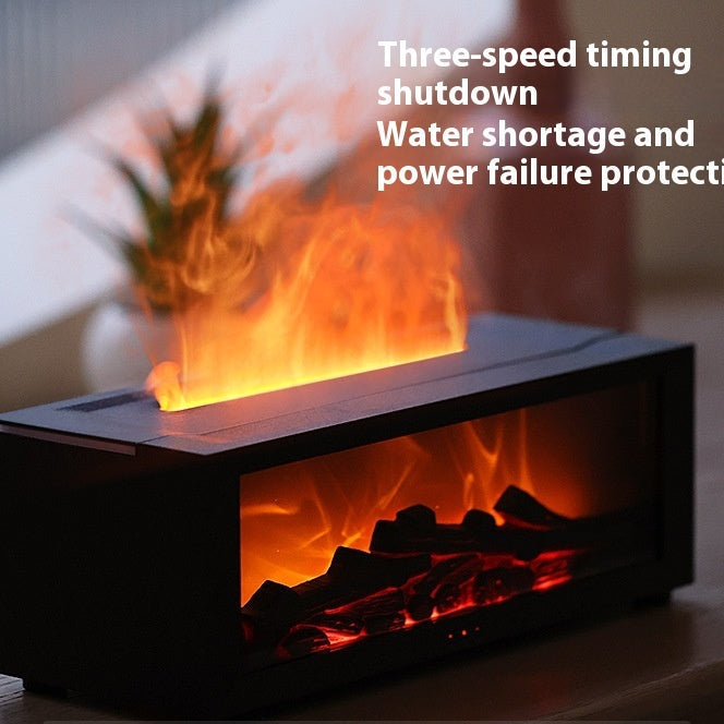 FlameGlow™ Diffuseur Flamme 3D Humidificateur Aromathérapie LED 7 Couleurs 150ml