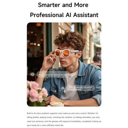 8KHD Smart AI Glasses Color Changing 1200MP Translate Camera Bluetooth Call Voice Assistant Music Control 2026