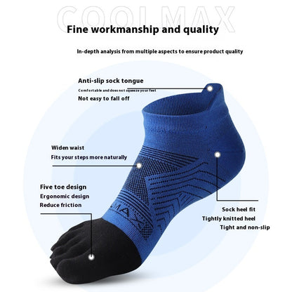 CoolMax Marathon Running Toe Socks – Homme – Anti-Transpiration & Séchage Rapide