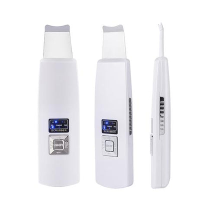 Ultrasonic Skin Scrubber Facial Cleanser – Blackhead & Acne Remover, Deep Pore Cleansing Face Spatula, Exfoliation & Skin Lifting Beauty Device