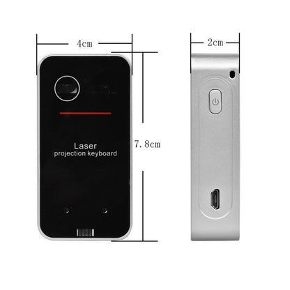 Clavier Laser Virtuel Bluetooth Sans Fil – Projecteur de Clavier Tactile pour Smartphone, PC, Tablette & Laptop avec Fonction Souris Multi-Gestes