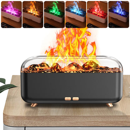 Flame Air Diffuser Humidifier 300ml Essential Oil Diffuser Aromatherapy Diffuser for Home Office Gift