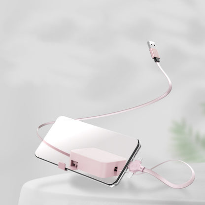FlexCharge 4-in-1 Retractable Fast Charging Cable – Multi USB Type C / iPhone / Micro USB with Built-in Phone Stand & Storage Case