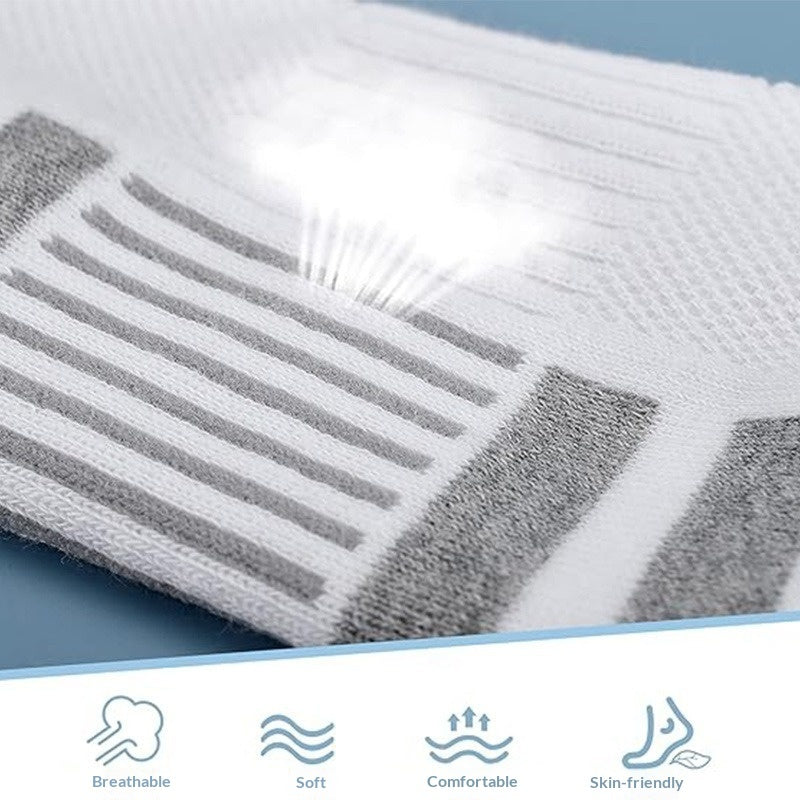 Men’s Sweat-Wicking Low Cut Socks – Lightweight Breathable Athletic Socks (5 Pairs)