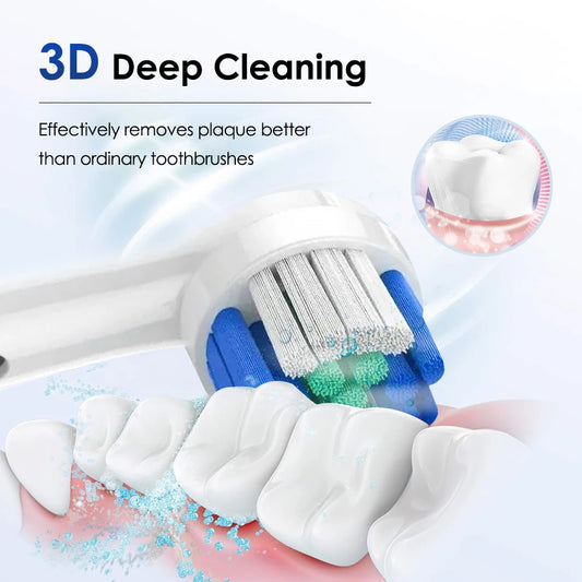 Electric Smart Rotating Timing Toothbrush Rechargeable Rotary Toothbrush with 4 Heads, 5 Modes Setting Teeth Whitening Oral Care