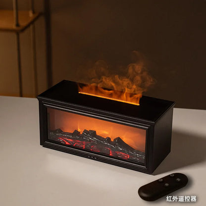 Good Quality Marble Fireplace Humidifier Mist Maker Fireplace Flame Humidifier Fireplace Aromatherapy Diffuser for Living Room