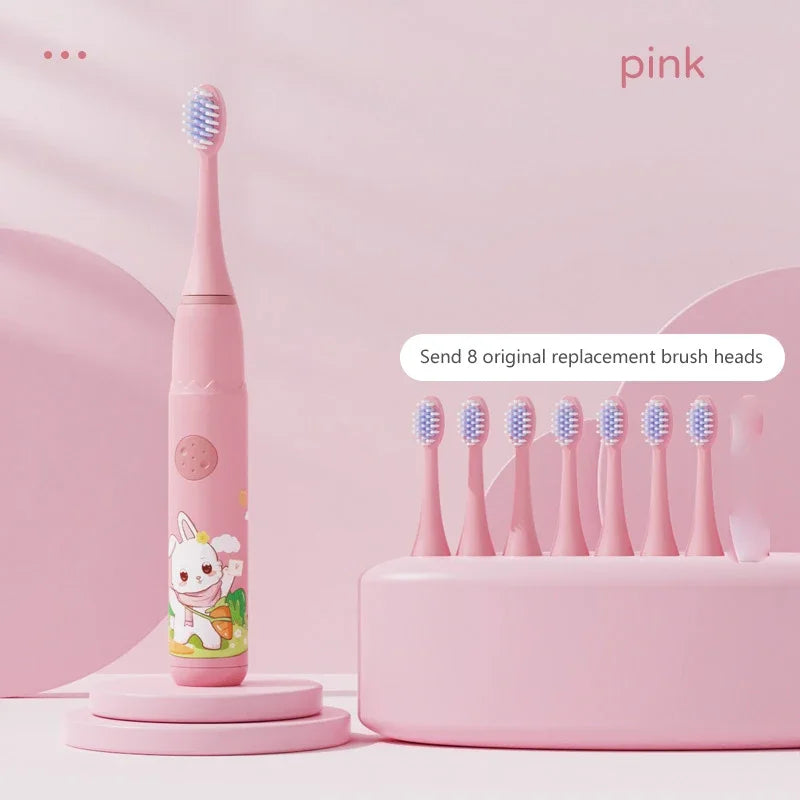 For Children Sonic Electric Toothbrush Cartoon Pattern for Kids with Replace The Tooth Brush Head Ultrasonic Toothbrush J259