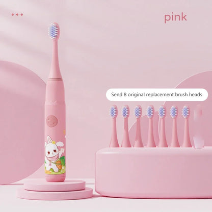 For Children Sonic Electric Toothbrush Cartoon Pattern for Kids with Replace The Tooth Brush Head Ultrasonic Toothbrush J259