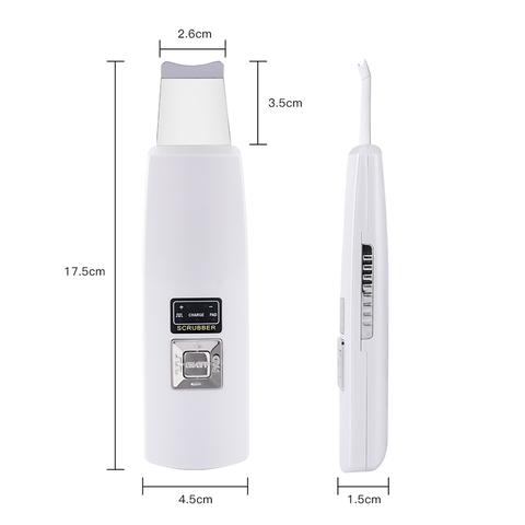 Ultrasonic Skin Scrubber Facial Cleanser – Blackhead & Acne Remover, Deep Pore Cleansing Face Spatula, Exfoliation & Skin Lifting Beauty Device