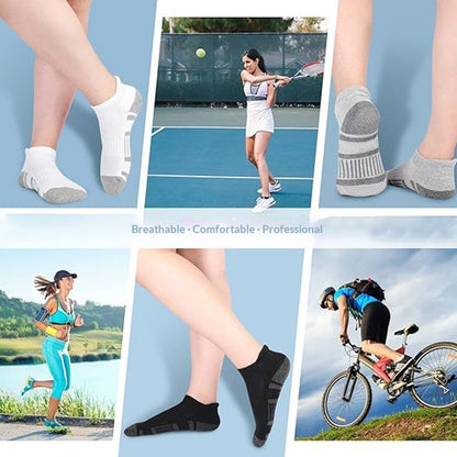 Men’s Sweat-Wicking Low Cut Socks – Lightweight Breathable Athletic Socks (5 Pairs)