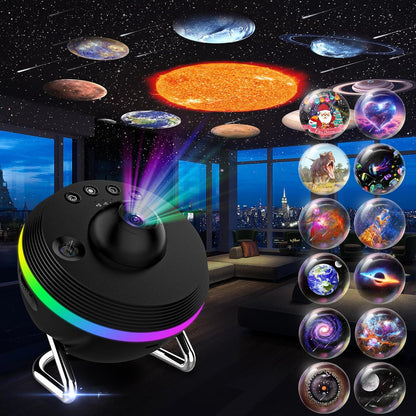 Projecteur Galaxy 13-en-1 Ultra HD – Lampe Planétarium Rotative Immersive | Expérience Cosmos 360°