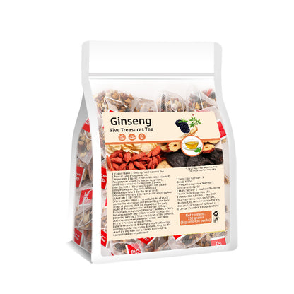 Ginseng Five Treasures Herbal Tea – Premium Detox & Wellness Tea (30 Bags)