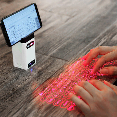Clavier Laser Virtuel Bluetooth Sans Fil – Projecteur de Clavier Tactile pour Smartphone, PC, Tablette & Laptop avec Fonction Souris Multi-Gestes