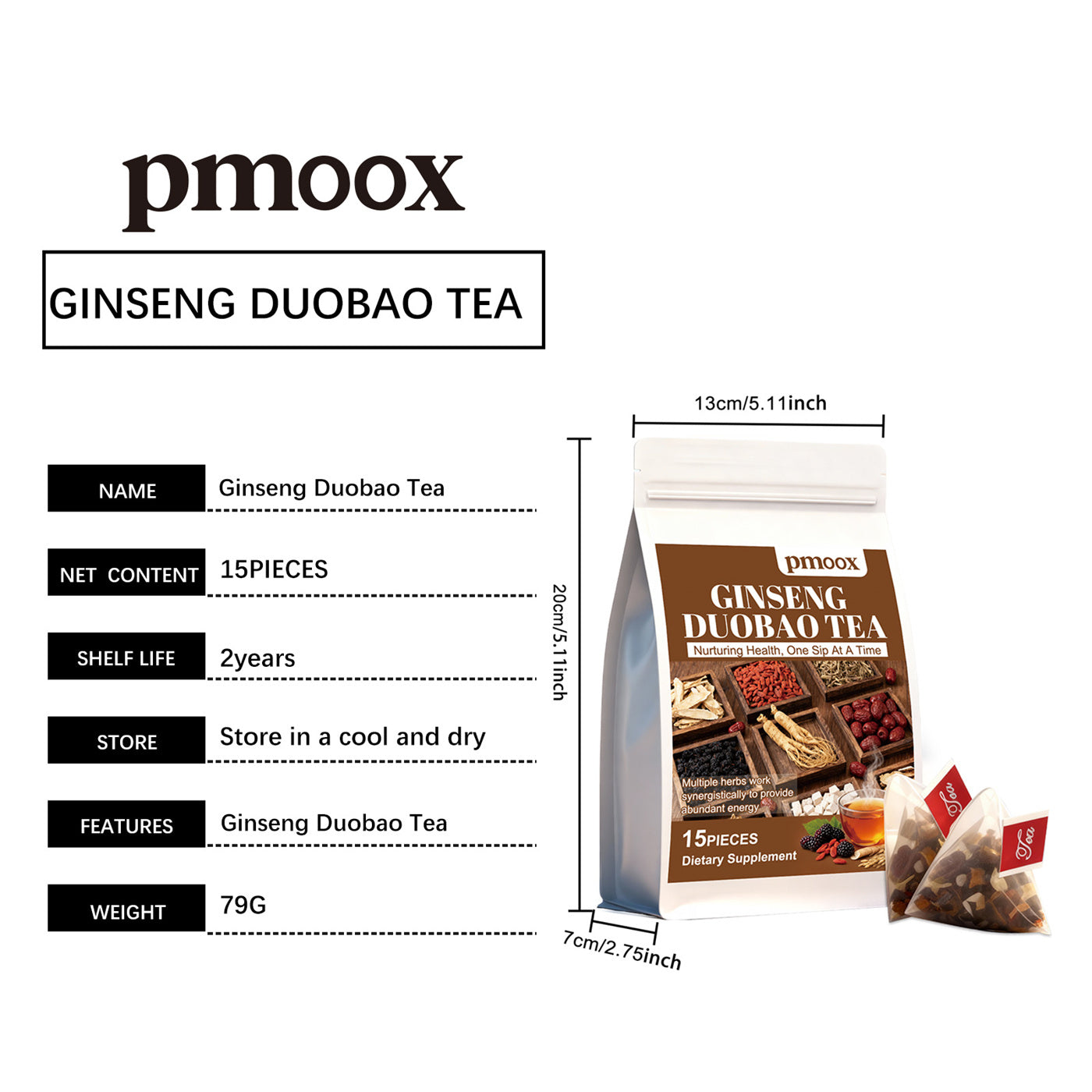 Ginseng Herbal Wellness Tea – Tisane Détox Énergisante Naturelle au Ginseng & Baies de Goji
