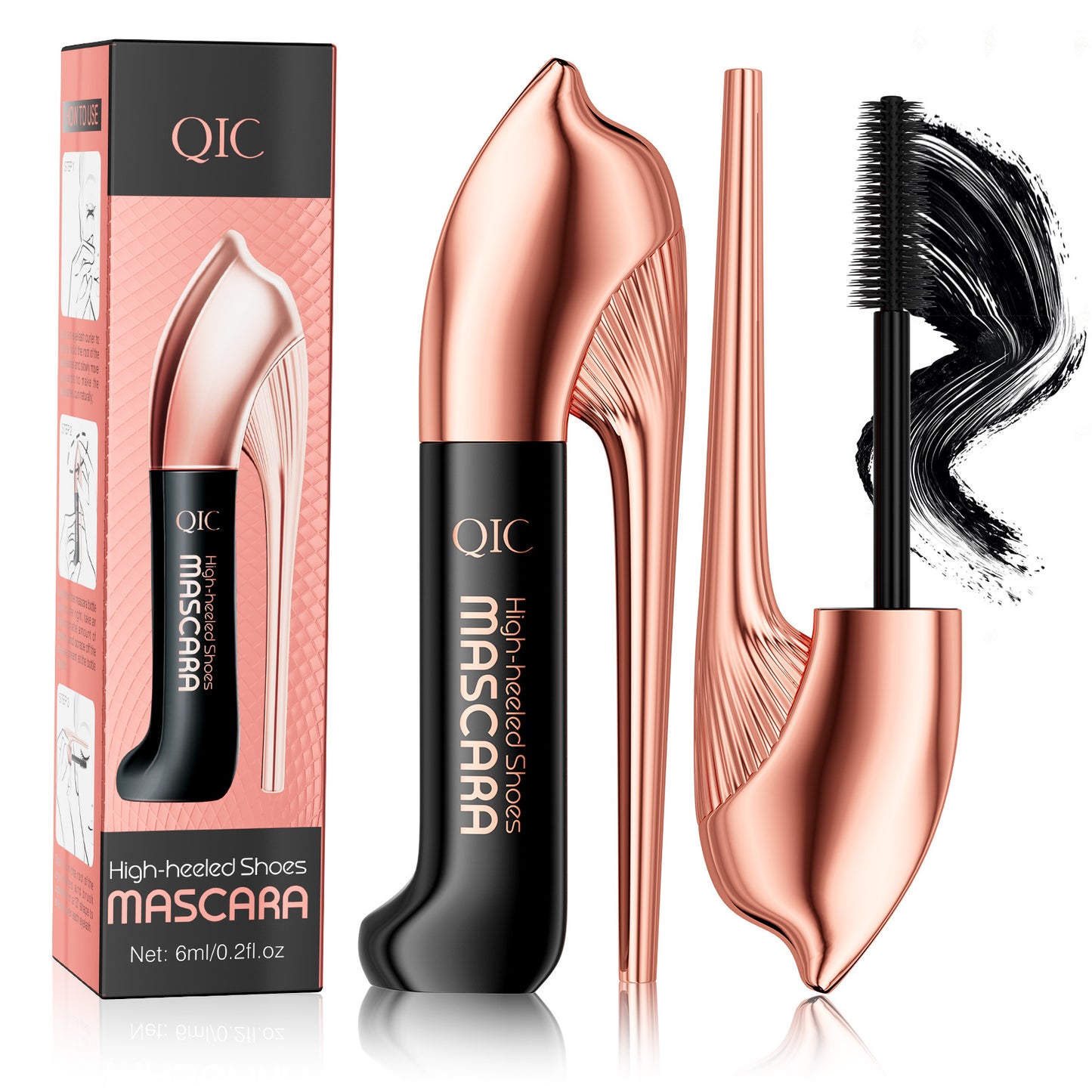 Mascara Waterproof Noir – Volume, Allongement & Courbure Intense Anti-bavure 6ml