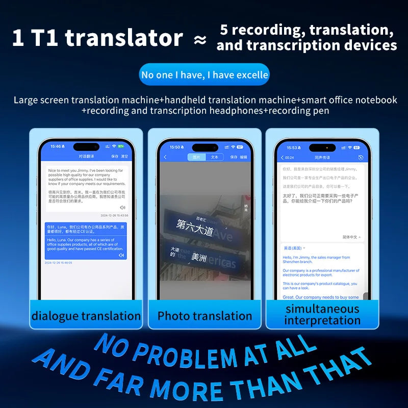 140+ Language Device Ai Two Way Real Time Voice Instant Translator Magnetic Stand Design For Travel