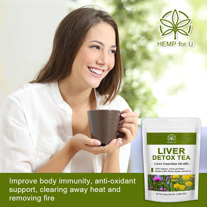 Organic Liver Detox Tea with Dandelion Root Liver Cleanse Detox Support Healthy Liver Function Alcohol Support Herbal Tea