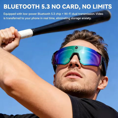 Smart AI Camera Glasses 1200P Video Recording Bluetooth Outdoor Sports Sunglasses WiFi Translator Anti-Shake Polarized Eyewear