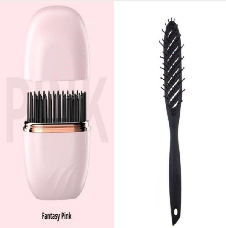 Mini Wireless Hair Straightening Comb – Fast Heat Anti-Frizz Styling Brush