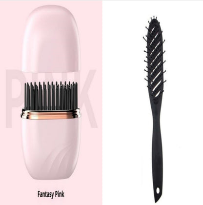 Mini Wireless Hair Straightening Comb – Fast Heat Anti-Frizz Styling Brush