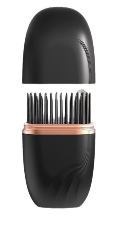 Mini Wireless Hair Straightening Comb – Fast Heat Anti-Frizz Styling Brush