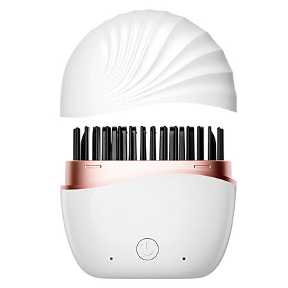 Wireless Hair Straightener Brush, Rechargeable Straightening Comb - 30s Fast Heating and 2 Temp Settings for Smooth Hair Styling