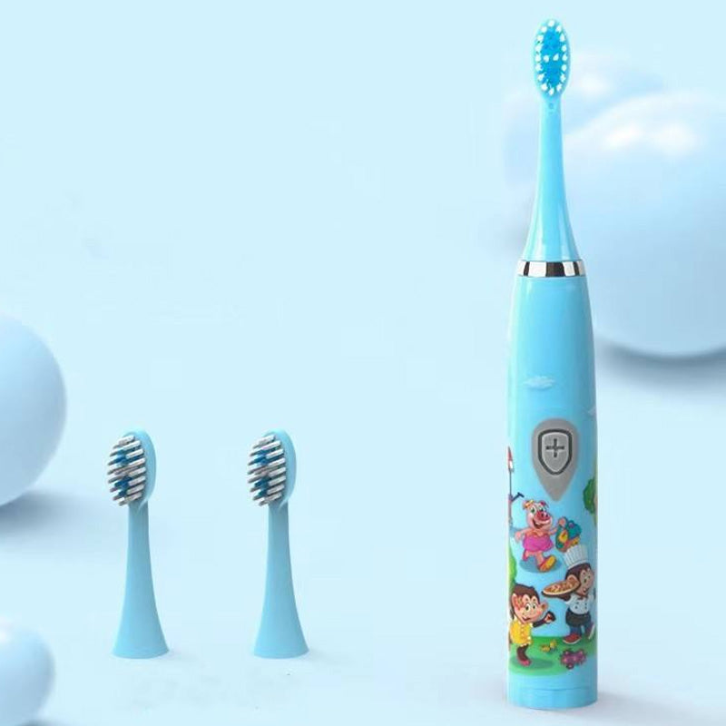 SonicKids™ Brosse à Dents Électrique Enfants – Cartoon Coloré IPX6 Waterproof, Technologie Sonic, 6 Têtes de Rechange