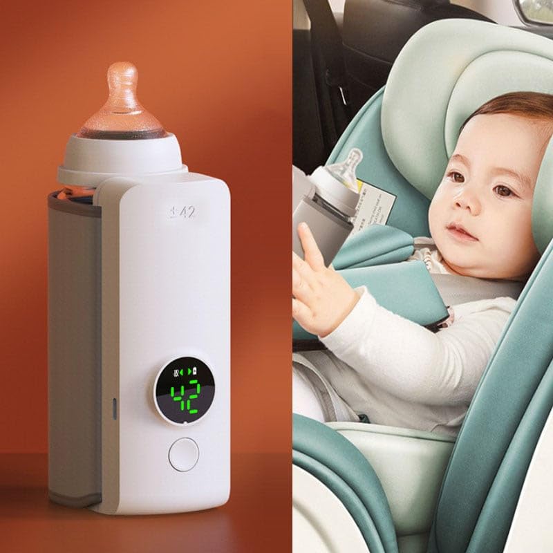 Chauffe-Biberon Portable USB Sans Fil 42°C – Sac Chauffant Isotherme Universel pour Bébé (Rechargeable).