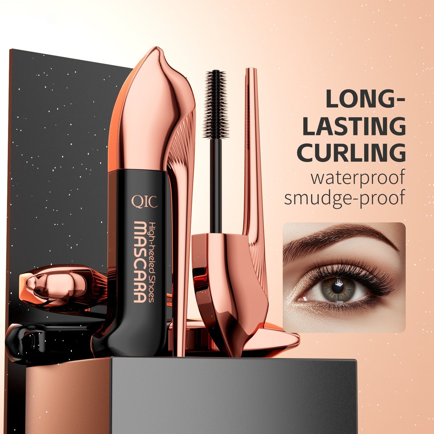 Mascara Waterproof Noir – Volume, Allongement & Courbure Intense Anti-bavure 6ml