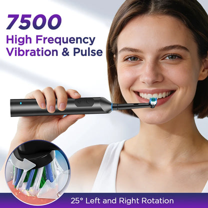 5 Modes Rotating Electric Toothbrush Rechargeable Rotary Electric Timer Teeth Whitening Brush with Replacement Heads Oral Care