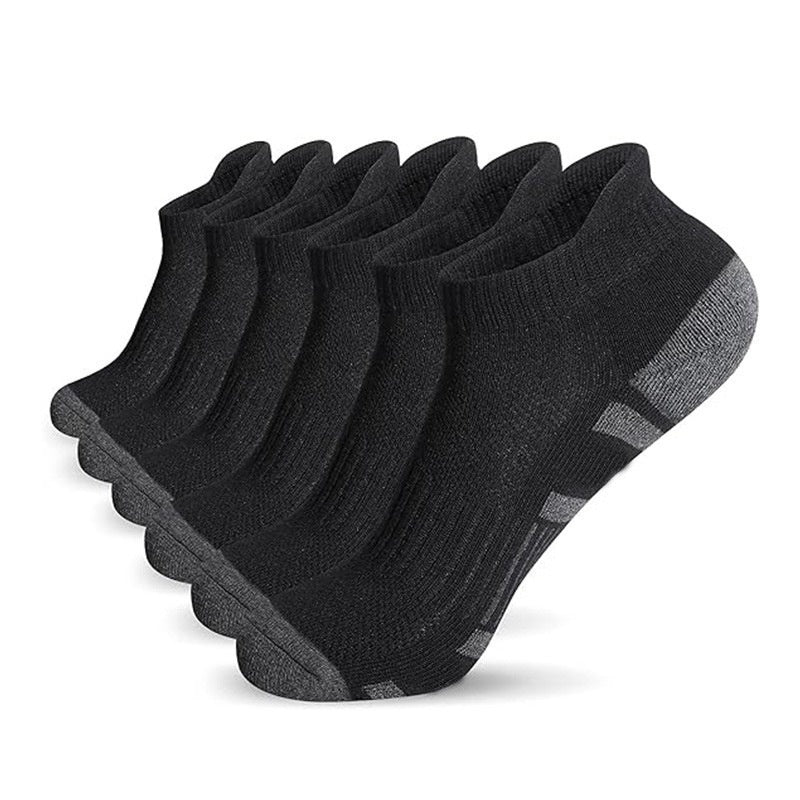 Men’s Sweat-Wicking Low Cut Socks – Lightweight Breathable Athletic Socks (5 Pairs)
