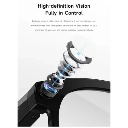 8KHD Smart AI Glasses Color Changing 1200MP Translate Camera Bluetooth Call Voice Assistant Music Control 2026