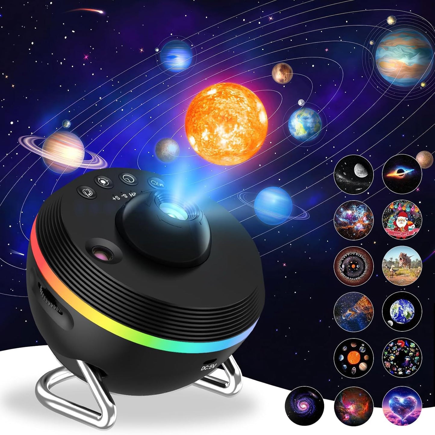 Projecteur Galaxy 13-en-1 Ultra HD – Lampe Planétarium Rotative Immersive | Expérience Cosmos 360°