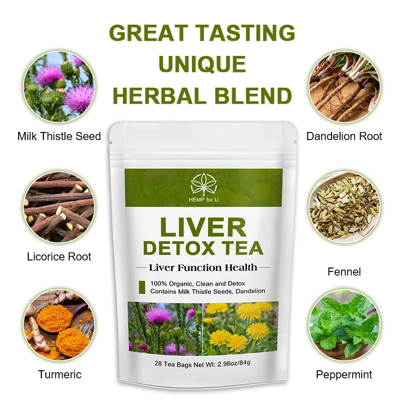 Organic Liver Detox Tea with Dandelion Root Liver Cleanse Detox Support Healthy Liver Function Alcohol Support Herbal Tea