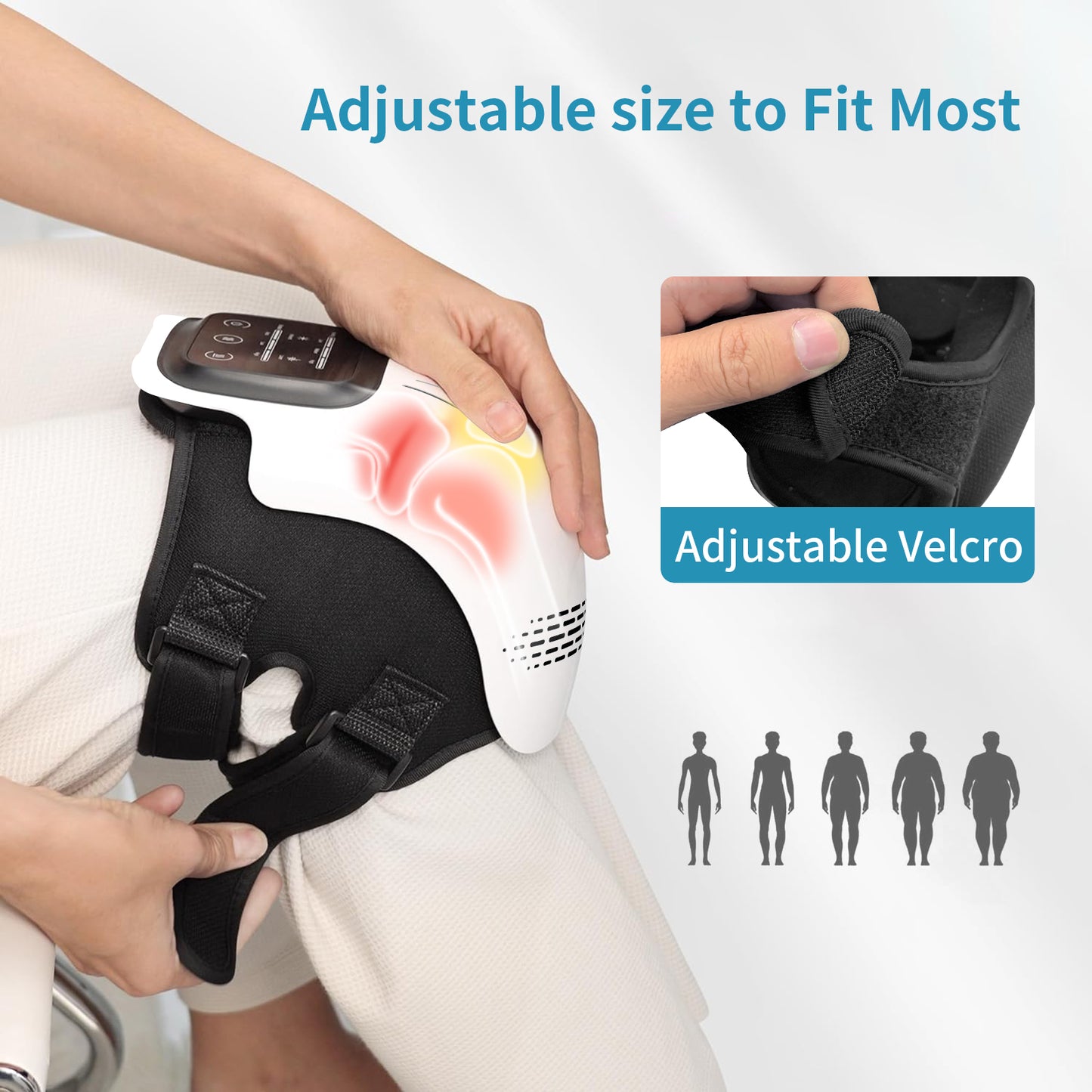 KneeRelief Pro™ – Massager de Genou Chauffant Électrique Infrarouge & Vibration