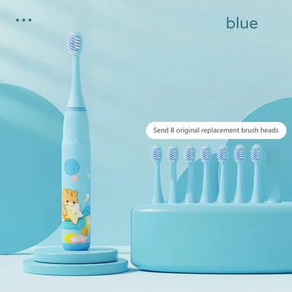 For Children Sonic Electric Toothbrush Cartoon Pattern for Kids with Replace The Tooth Brush Head Ultrasonic Toothbrush J259