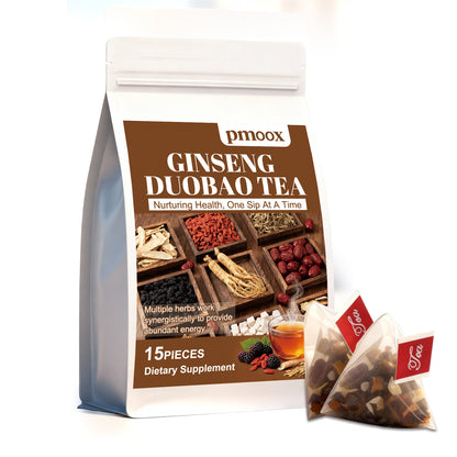 Ginseng Herbal Wellness Tea – Tisane Détox Énergisante Naturelle au Ginseng & Baies de Goji