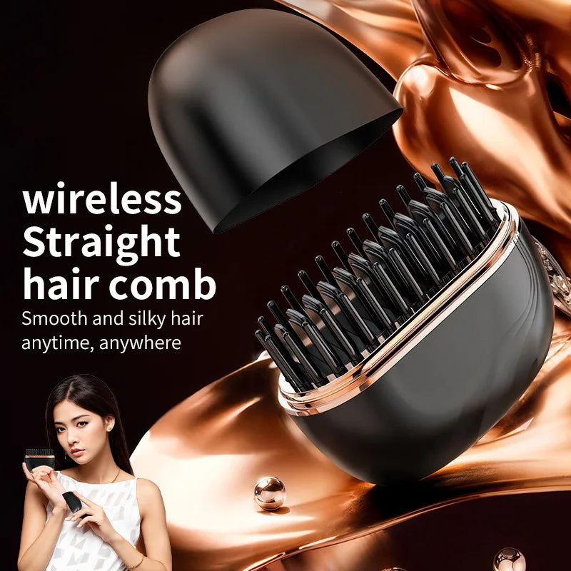 Mini Hair Straightening Comb Wireless Charging Portable Multifunctional Hair Care Not Hurt Hair Styling Comb