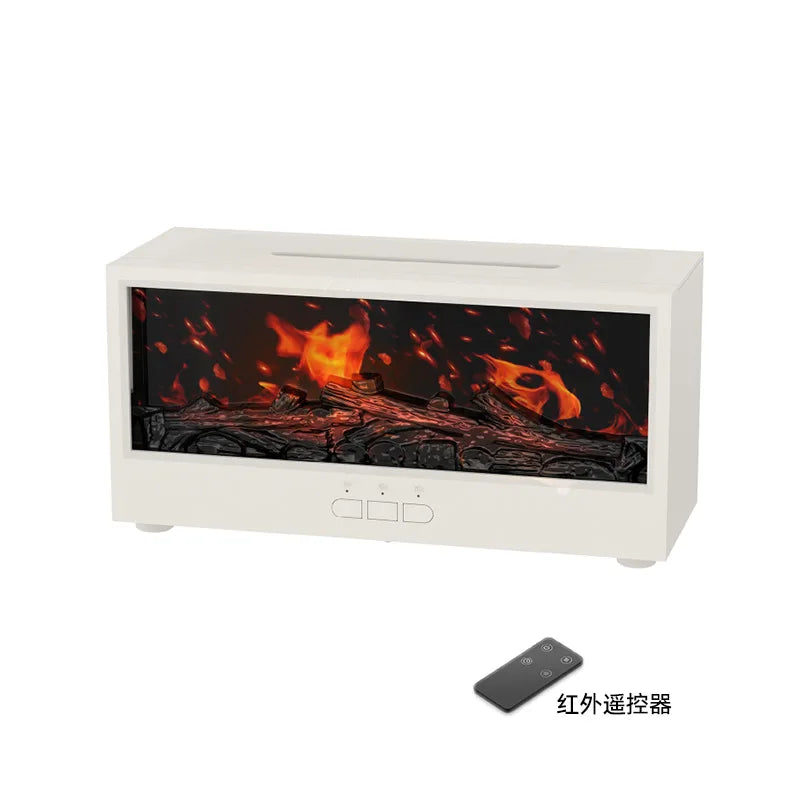 Good Quality Marble Fireplace Humidifier Mist Maker Fireplace Flame Humidifier Fireplace Aromatherapy Diffuser for Living Room