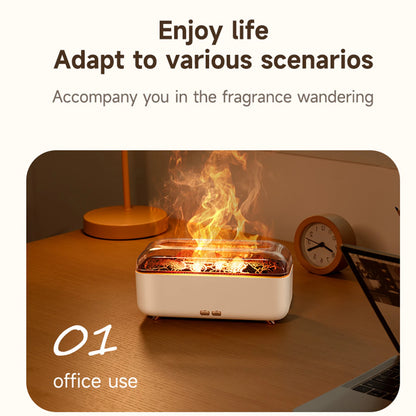 Flame Air Diffuser Humidifier 300ml Essential Oil Diffuser Aromatherapy Diffuser for Home Office Gift