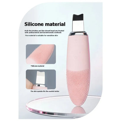 【GARMENT】Silicone Facial Cleanser Cleansing Device& 2-In-1 Ultrasonic Skin Scrubber-Deep Pore Cleaning And Blackhead Removal
