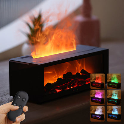 FlameGlow™ Diffuseur Flamme 3D Humidificateur Aromathérapie LED 7 Couleurs 150ml