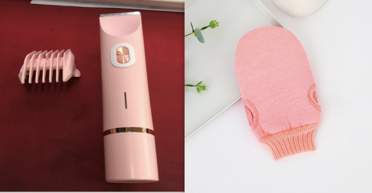 SilkTrim Pro 2-en-1 – Tondeuse Électrique Femme Intime & Corps Ultra Douce Étanche