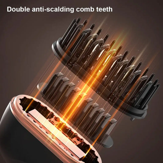 Hair straightening comb wireless charging  straightener  care styling comb home long  styling fluffy